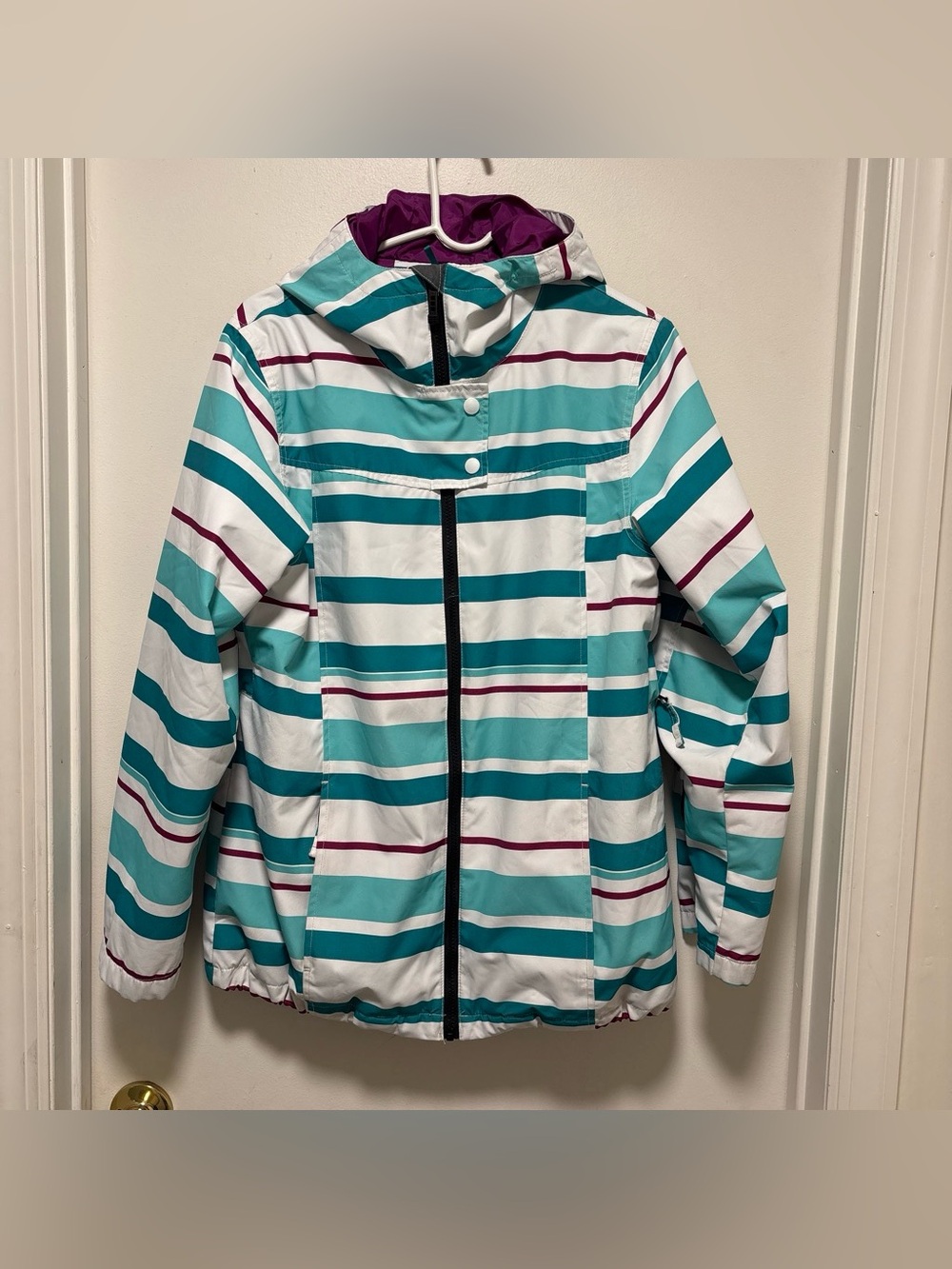 Empyre technical outerwear waterproof jacket coat striped medium women’s